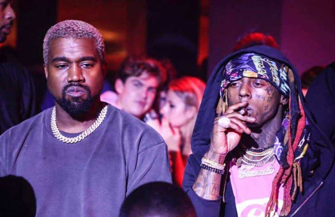 Dwayne with Kanye West at the party Dwayne with Kanye West at the party