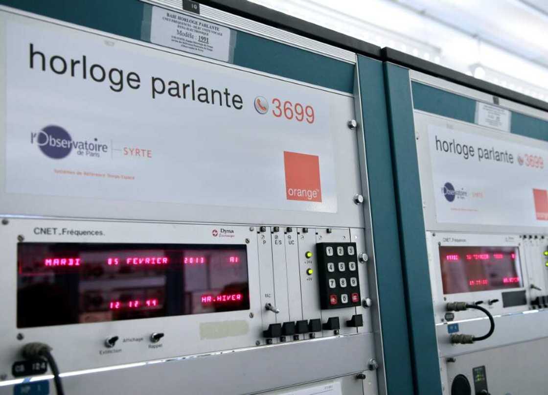 The latest iteration of the 'speaking clock', invented in France in 1933, at the Paris Observatory The latest iteration of the 'speaking clock', invented in France in 1933, at the Paris Observatory