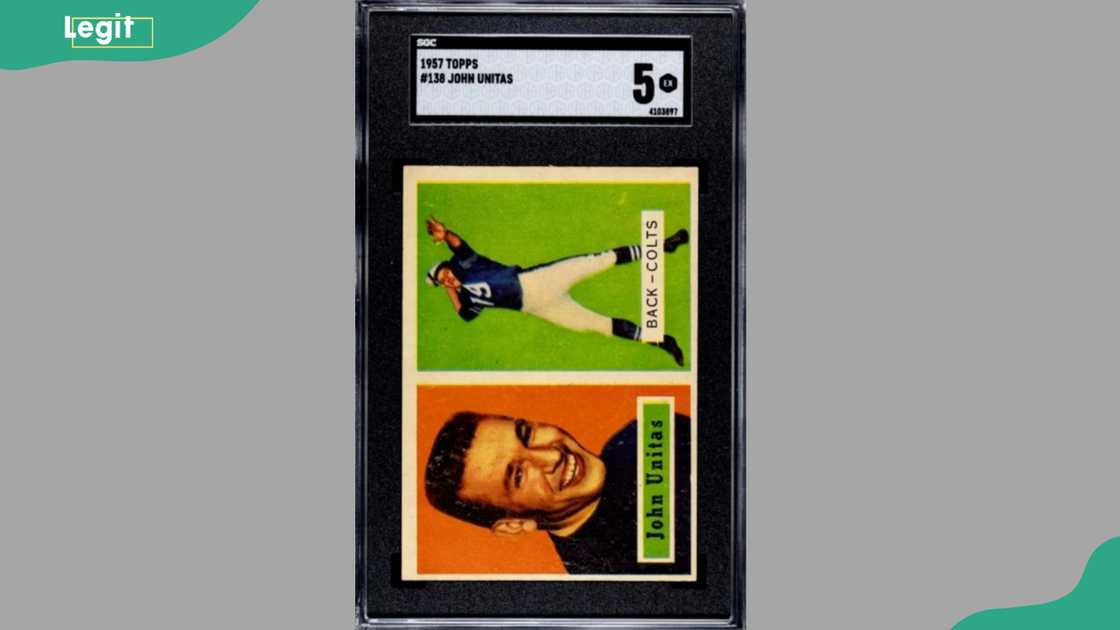 1957 Topps Johnny Unitas Rookie Card 1957 Topps Johnny Unitas Rookie Card