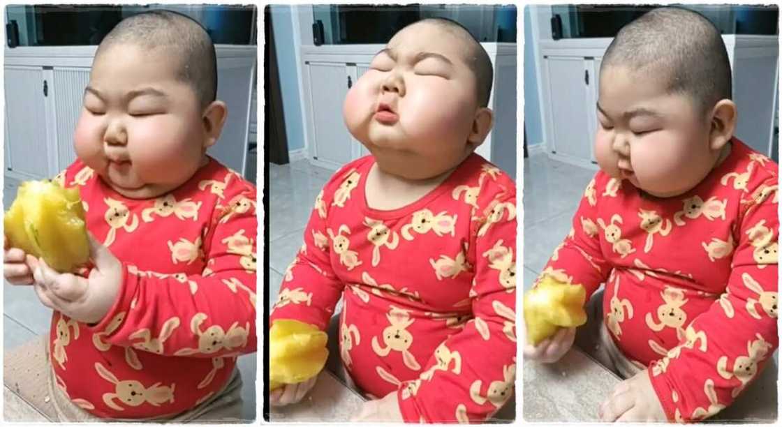 Photos of a child eating fruit. Photos of a child eating fruit.