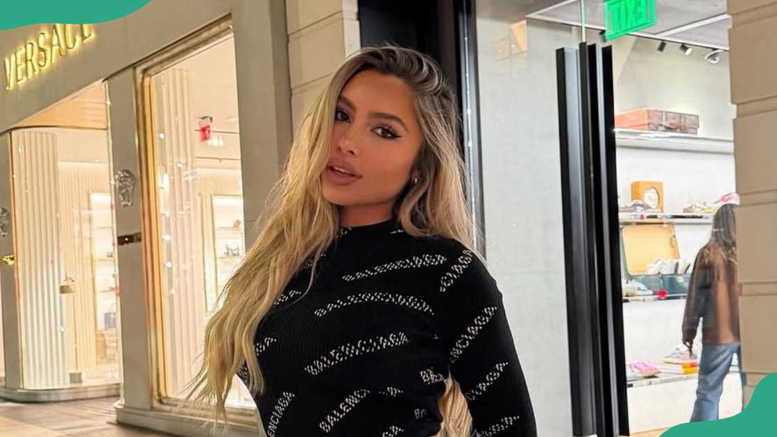 Andrea Carmona poses at a shopping mall