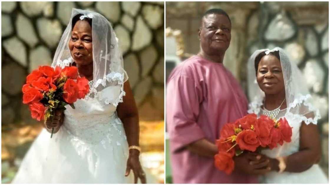 Nigerian woman in her sixties marries for the first time (photos) Nigerian woman in her sixties marries for the first time (photos)