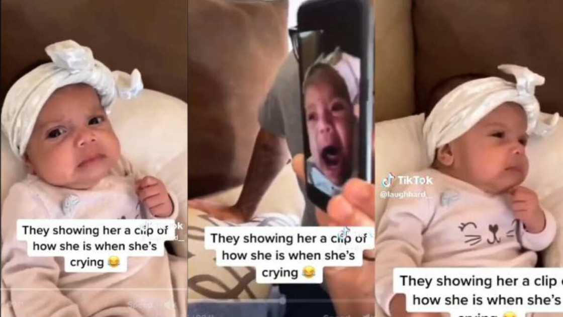 Funny mother shows daughter clips of crying Funny mother shows daughter clips of crying