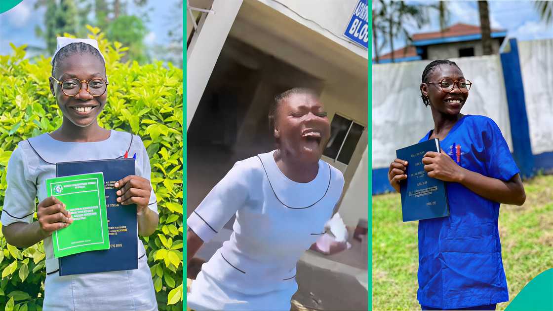 A lady goes viral over how she celebrated becoming a registered nurse.