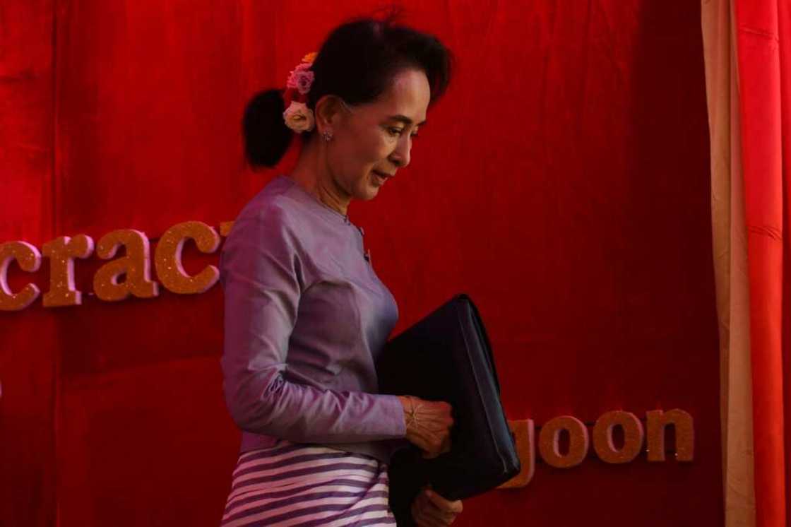 Suu Kyi, 77, has been kept virtually incommunicado by the military and was recently transferred from house arrest to solitary confinement while she faces multiple trials