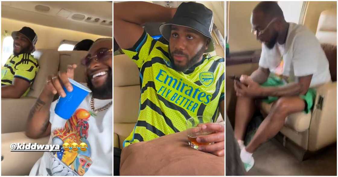 Davido and Kiddwaya travel on his private jet, BBNaija Kiddwaya, Davido in his private jet Davido and Kiddwaya travel on his private jet, BBNaija Kiddwaya, Davido in his private jet
