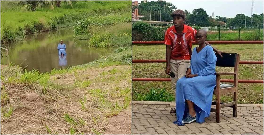 KNUST river, strange girl, campus river, 6 hours, seated KNUST river, strange girl, campus river, 6 hours, seated