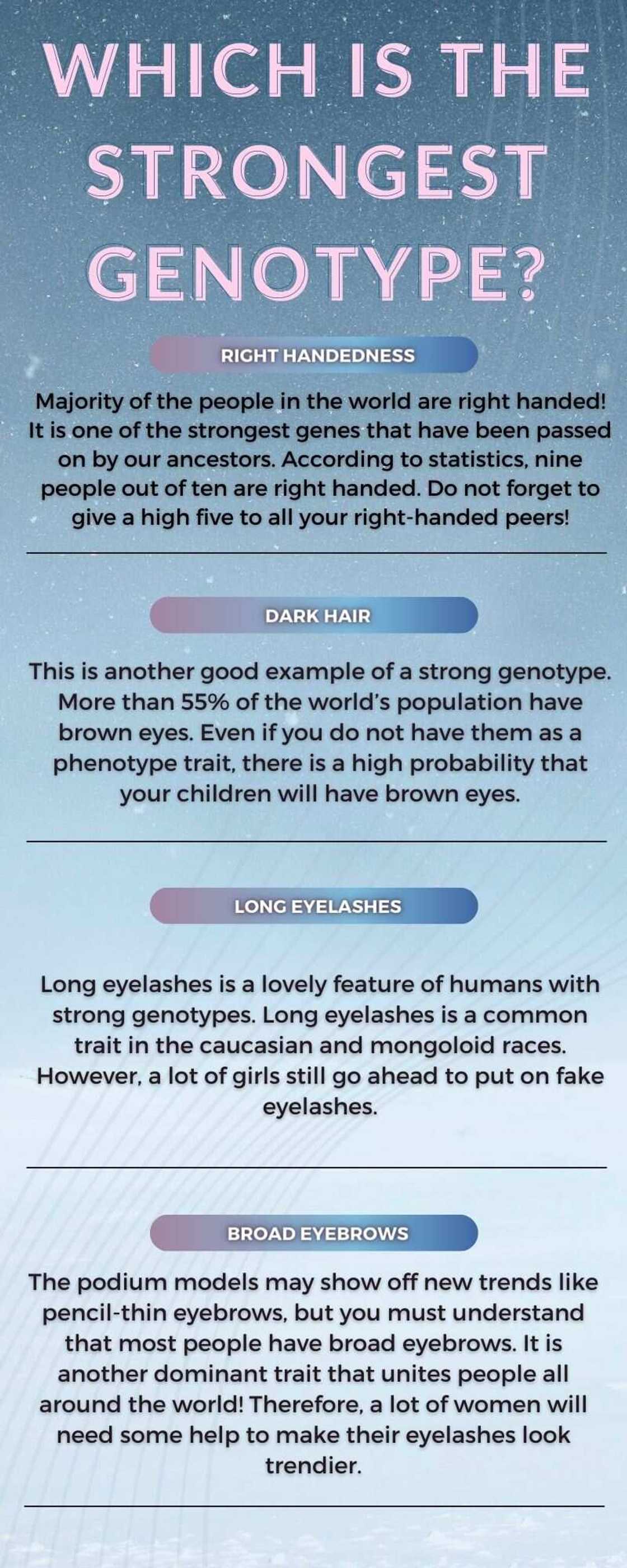 The strongest genotype The strongest genotype