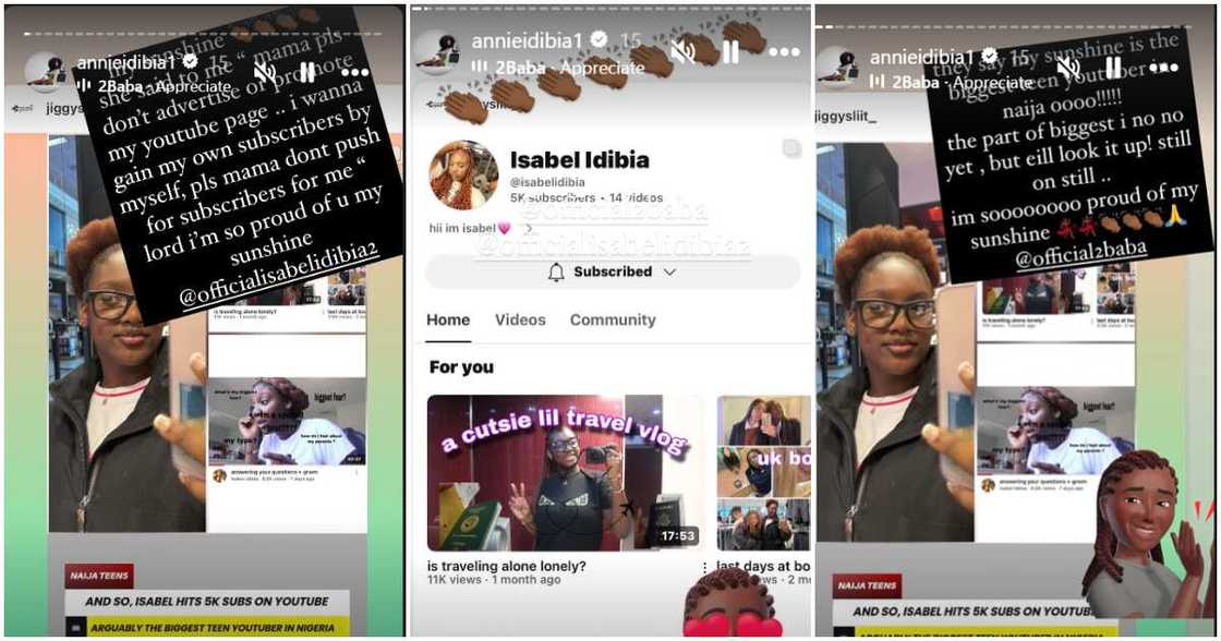 Annie Idibia celebrates daughter as she becomes biggest teen YouTuber in Nigeria Annie Idibia celebrates daughter as she becomes biggest teen YouTuber in Nigeria