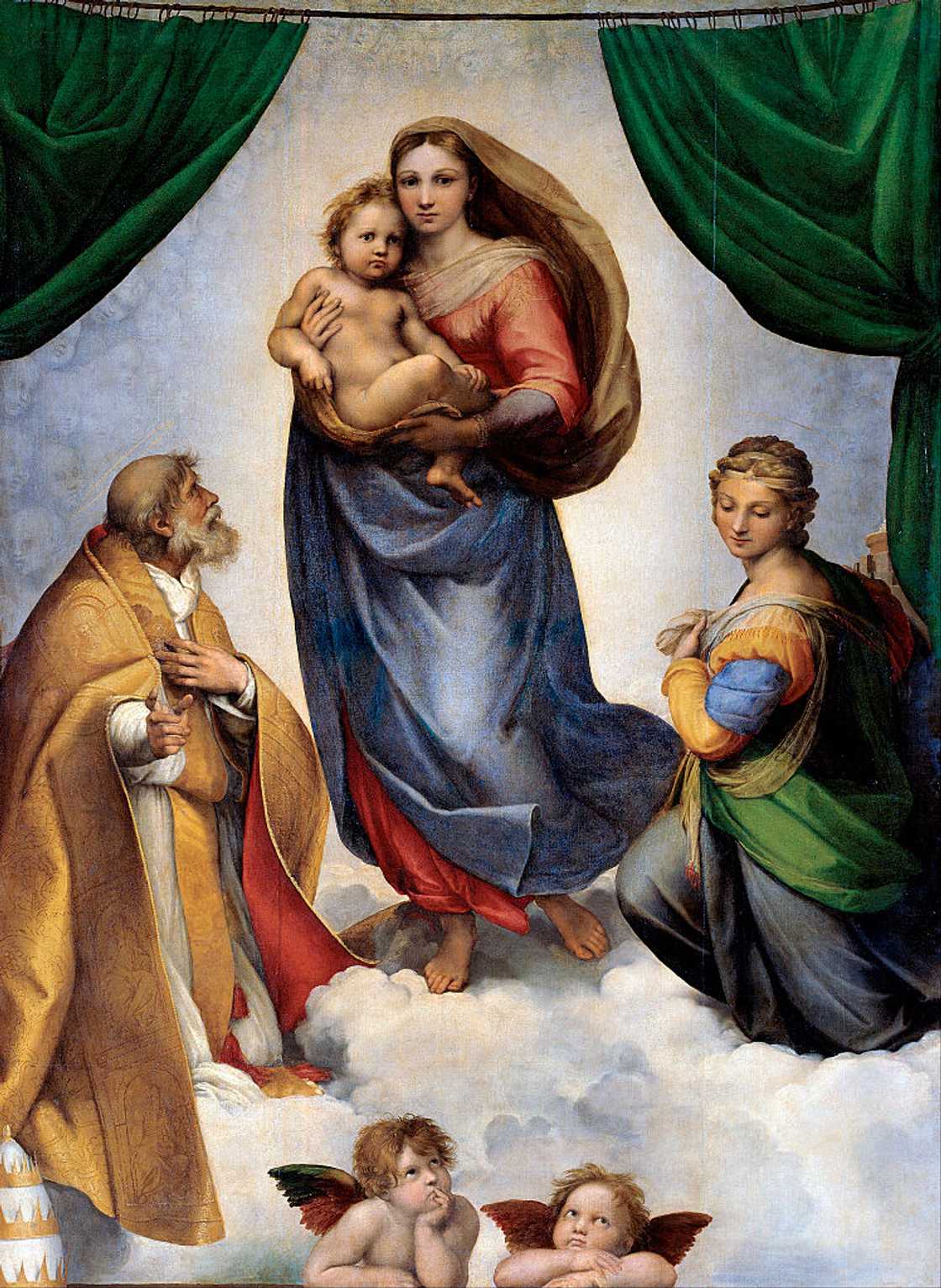 The Sistine Madonna art by Raphael