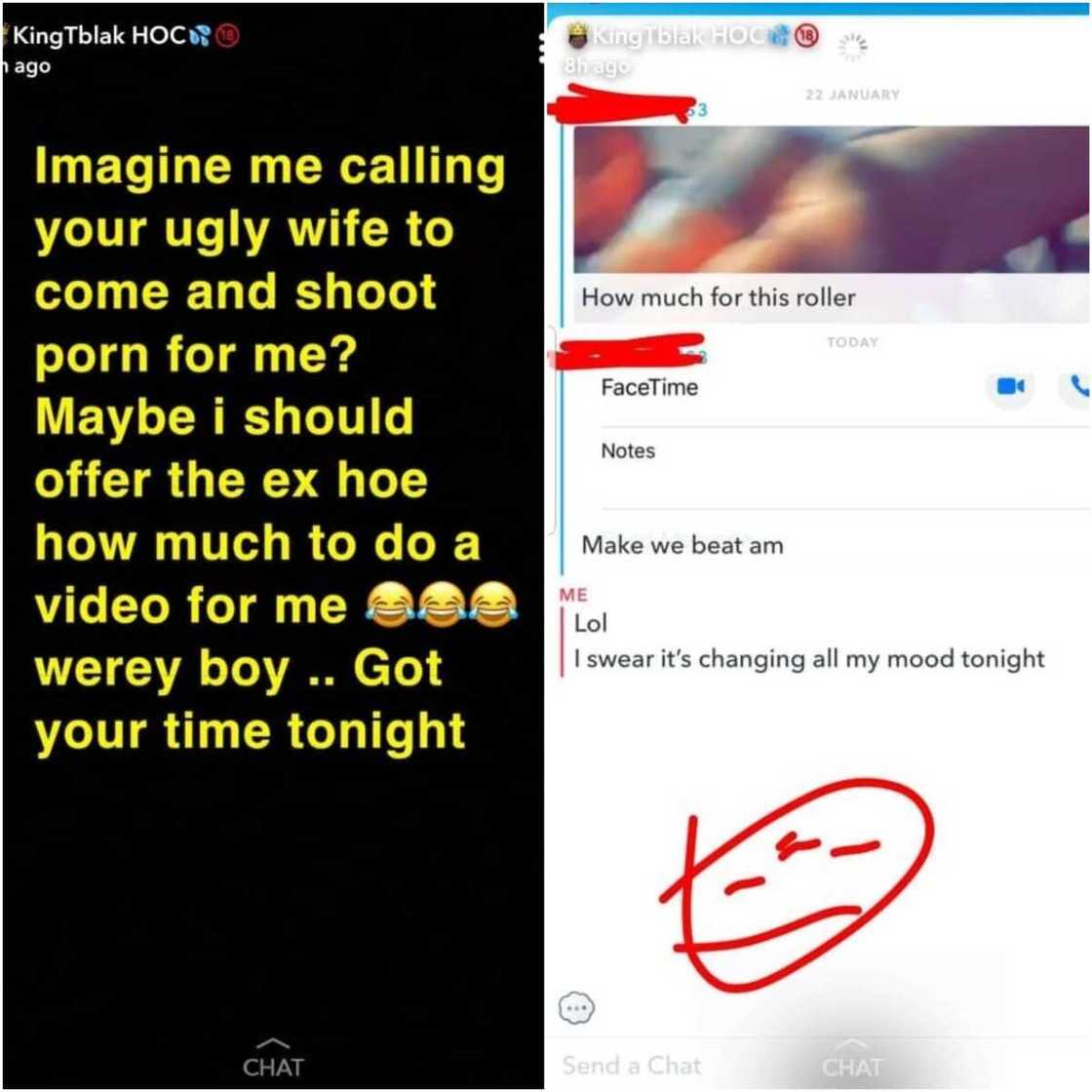 Nigerian man KingTblackHOC calls out Oritsefemi for allegedly trying to sleep with his wife Nigerian man KingTblackHOC calls out Oritsefemi for allegedly trying to sleep with his wife