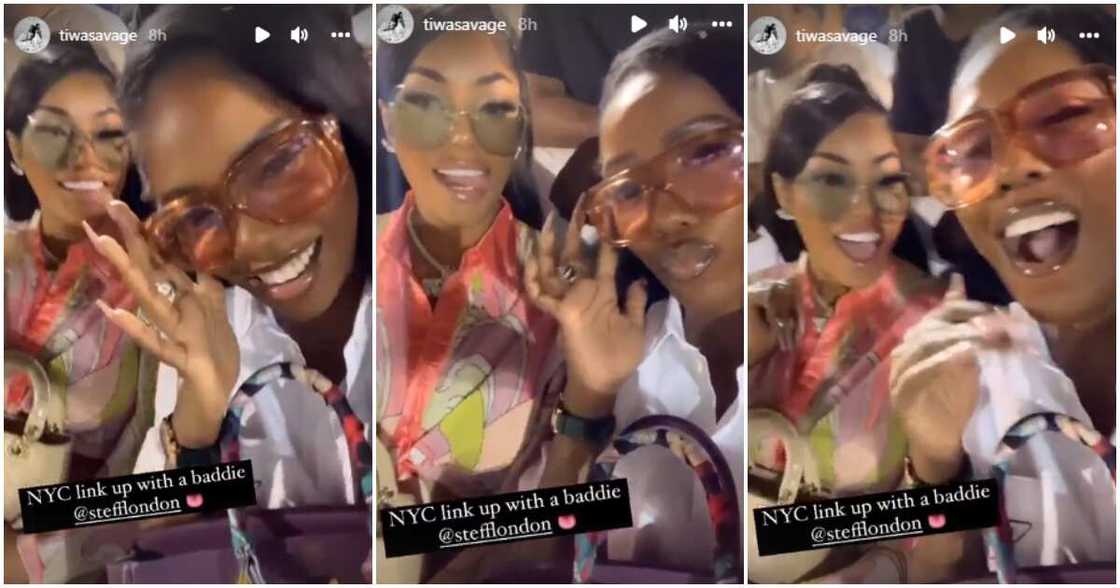 Tiwa Savage and Stefflon Don in New York.