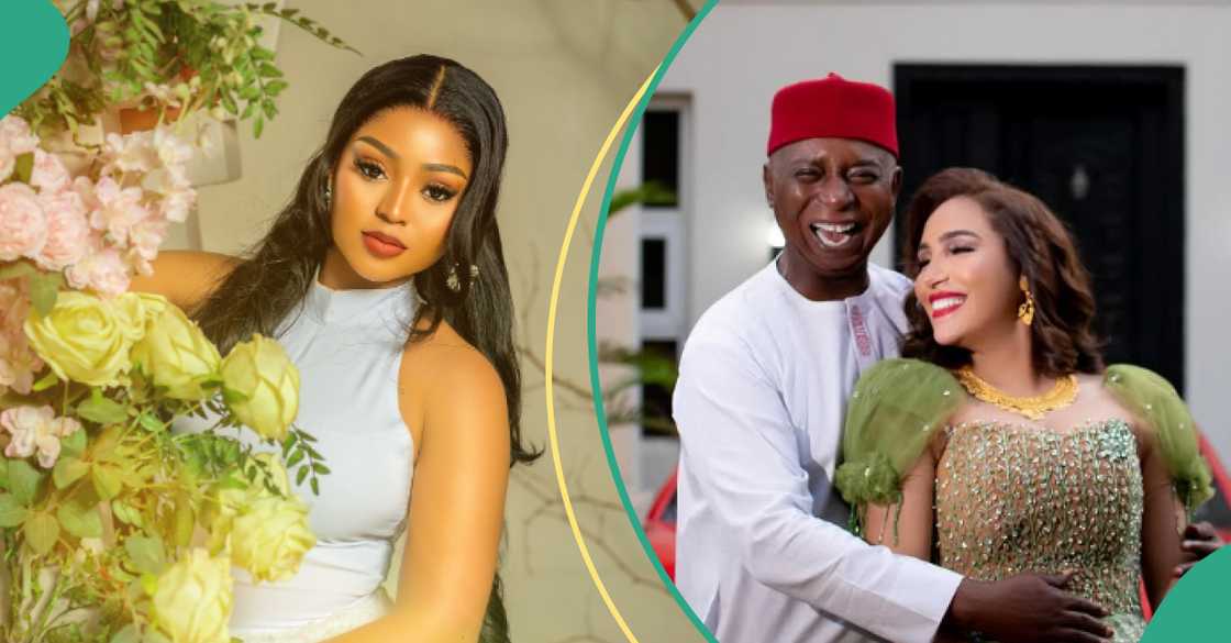 Nigerian actress Regina Daniels, Regina Daniels's co-wife Laila and Ned Nwoko Nigerian actress Regina Daniels, Regina Daniels's co-wife Laila and Ned Nwoko