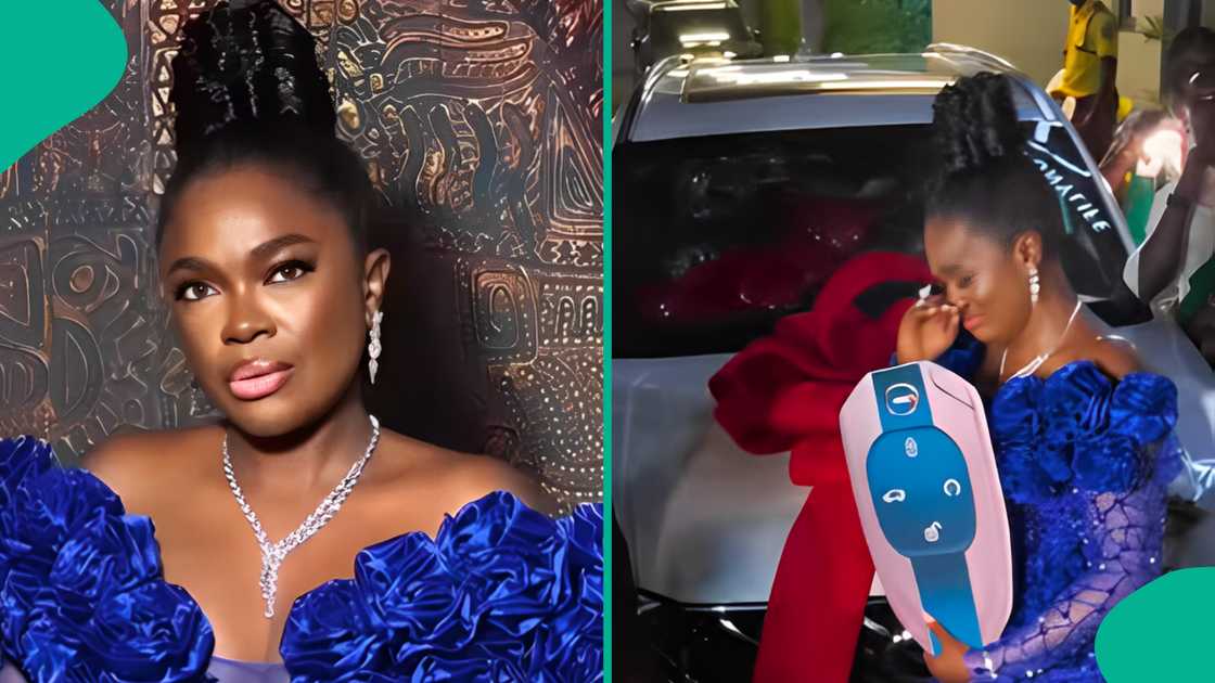 Omoni Oboli receives car from GAC motors. Omoni Oboli receives car from GAC motors.