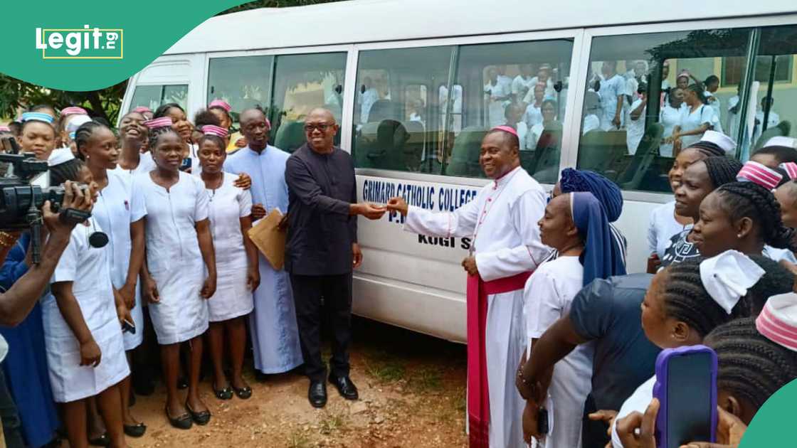 Peter Obi supports nursing school in Kogi with cash and a bus