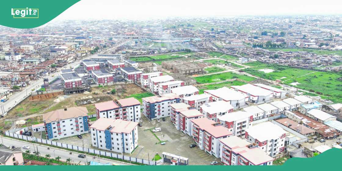 A photo of an estate built by Lagos LGA chairman in partnership with the private sector A photo of an estate built by Lagos LGA chairman in partnership with the private sector