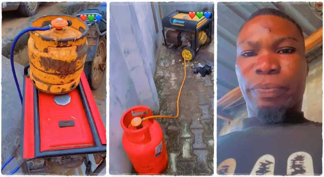 fuel generator runs with cooking gas. fuel generator runs with cooking gas.