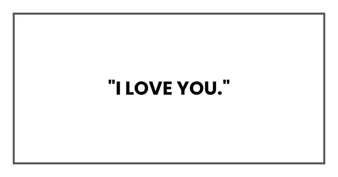 "I love you," "I love you,"