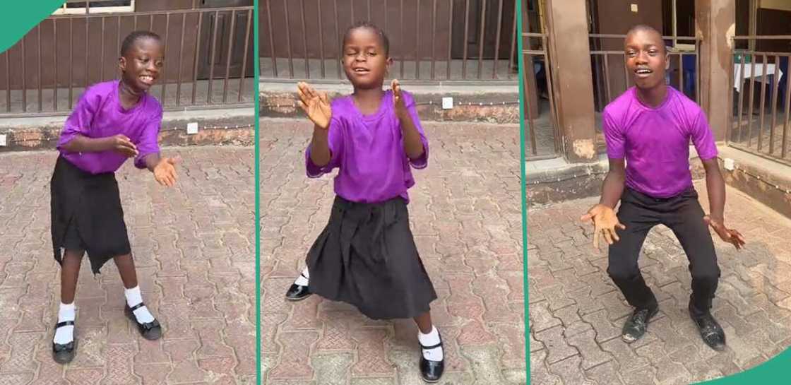 Blind children show dance moves. Blind children show dance moves.