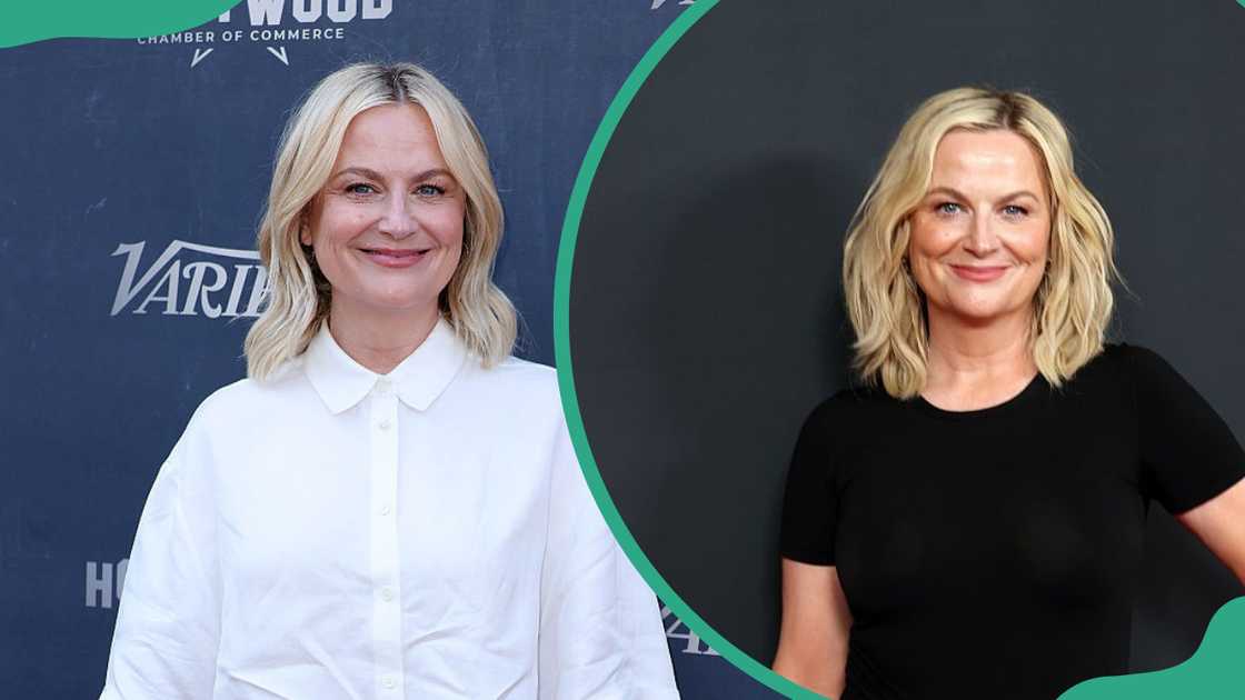 Amy Poehler at the Hollywood Walk of Fame in Los Angeles, California (L). Amy Poehler at Beverly Wilshire, A Four Seasons Hotel in Beverly Hills, California (R) Amy Poehler at the Hollywood Walk of Fame in Los Angeles, California (L). Amy Poehler at Beverly Wilshire, A Four Seasons Hotel in Beverly Hills, California (R)