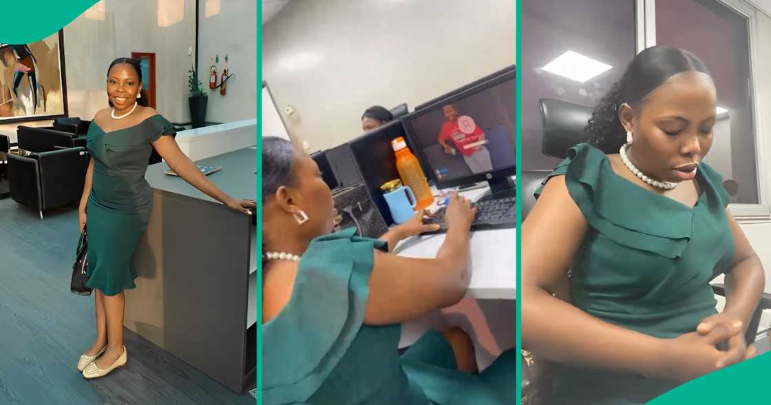 UBA female worker in Lagos state, Nigeria's commercial hub, shows what her Monday morning looks like. UBA female worker in Lagos state, Nigeria's commercial hub, shows what her Monday morning looks like.
