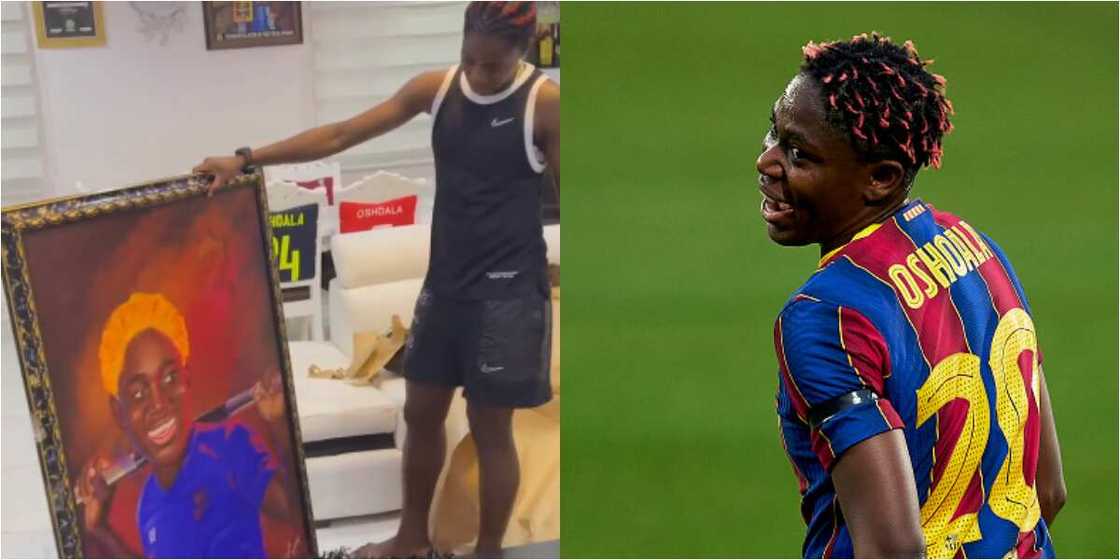 Nigerian star playing for Barcelona shows off lovely gift she received on Valentine's day Nigerian star playing for Barcelona shows off lovely gift she received on Valentine's day