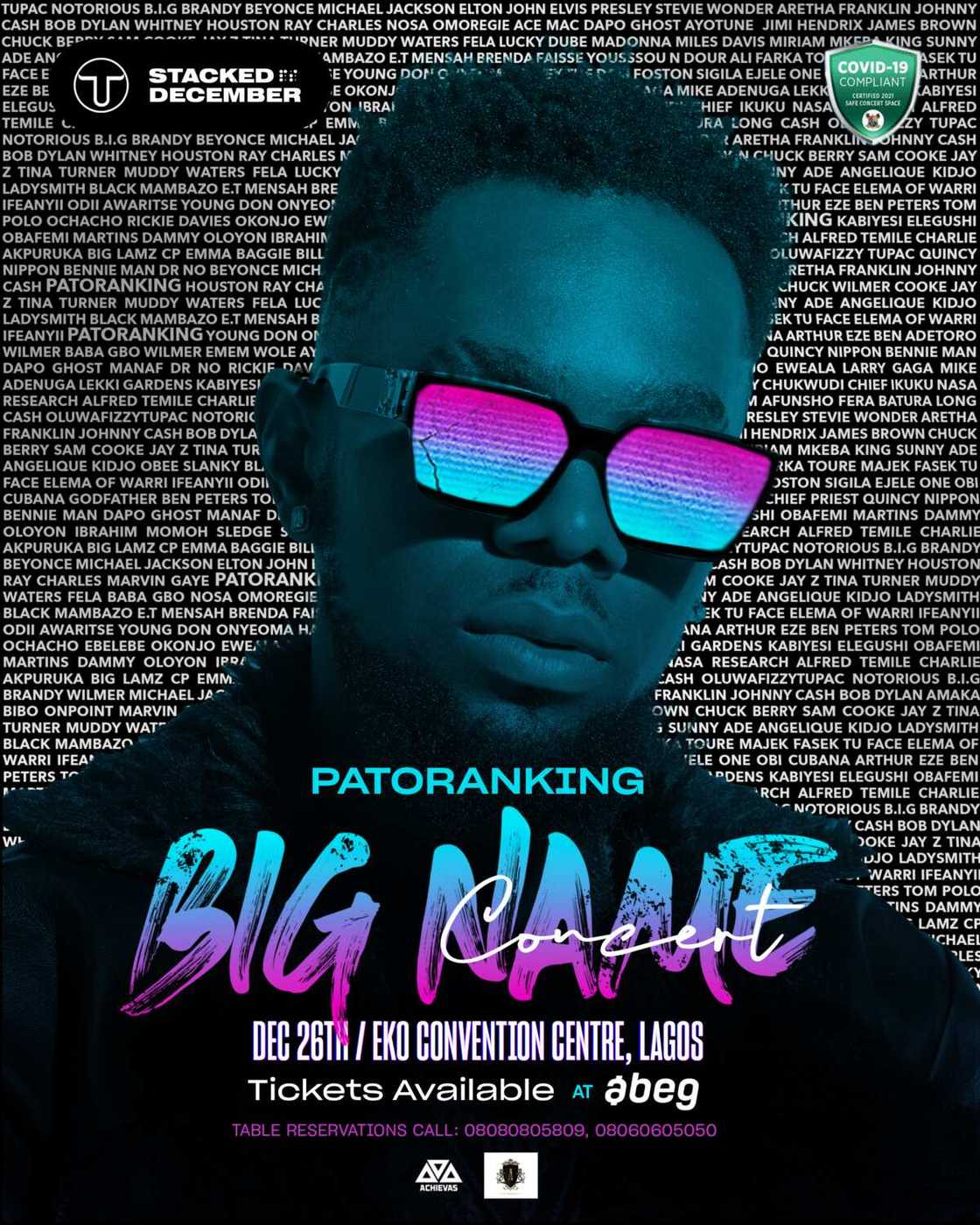 Patoranking to Perform Live on Boxing Day in ‘Big Name’ Concert Patoranking to Perform Live on Boxing Day in ‘Big Name’ Concert