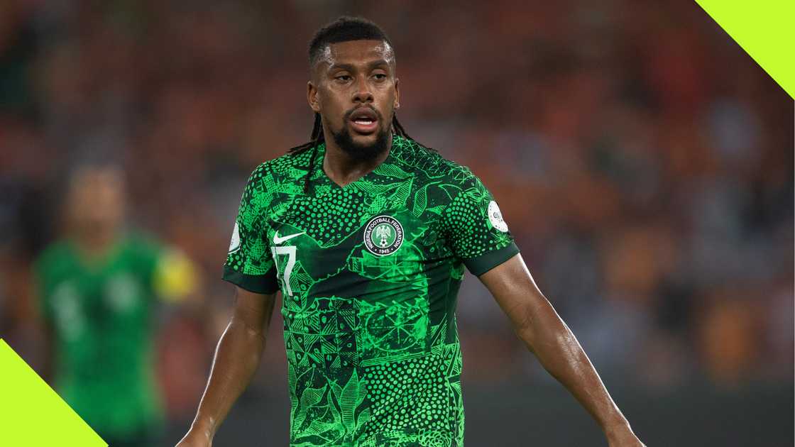 Alex Iwobi representing Nigeria at the 2023 Africa Cup of Nations in Ivory Coast.