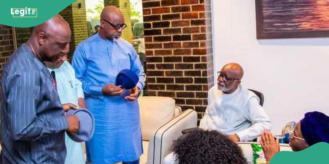 Governors Abiodun, Adeleke and Oyebanji visit Akeredolu's family Governors Abiodun, Adeleke and Oyebanji visit Akeredolu's family