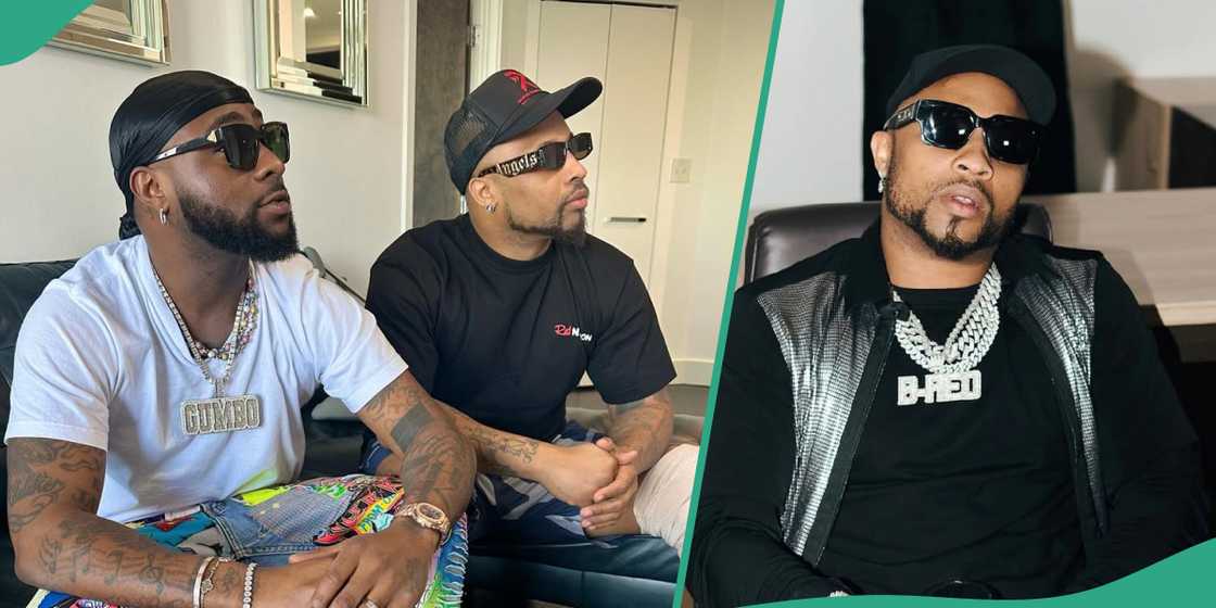 Davido and B-Red's link up at Lagos concert excites fans. Davido and B-Red's link up at Lagos concert excites fans.