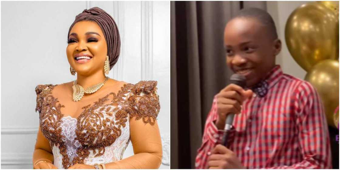 Nollywood actress Mercy Aigbe and son Nollywood actress Mercy Aigbe and son