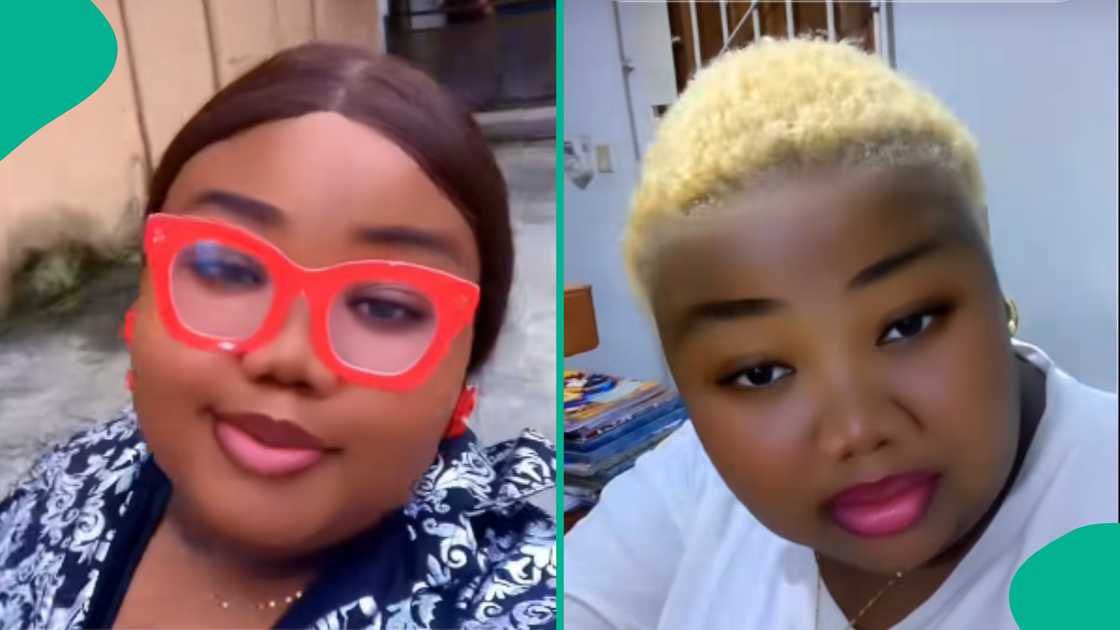 Lady shows messages sent to her by man. Lady shows messages sent to her by man.