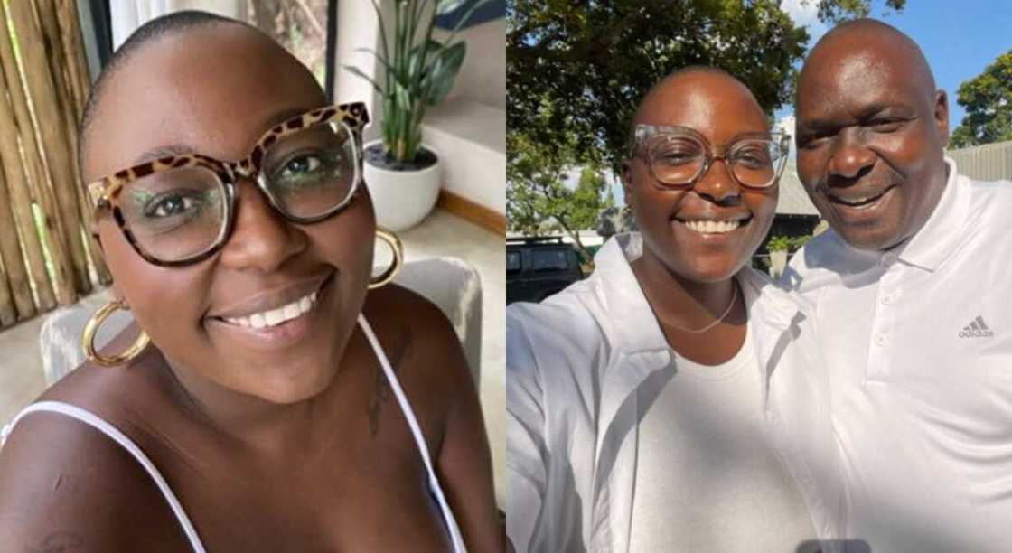 Photos of Mashudu and her biological father. Photos of Mashudu and her biological father.