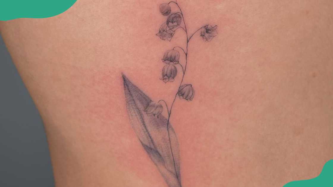 Dainty fineline Lily of the Valley Tattoo Dainty fineline Lily of the Valley Tattoo