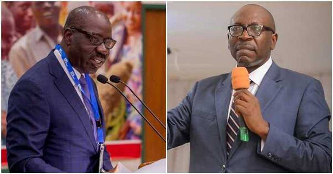 Ize-Iyamu accuses Obaseki of copying Donald Trump’s campaign slogan Ize-Iyamu accuses Obaseki of copying Donald Trump’s campaign slogan