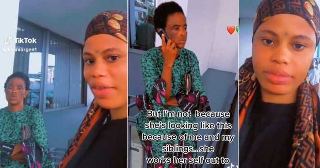 Lady shares video of mum with facial sunburn Lady shares video of mum with facial sunburn