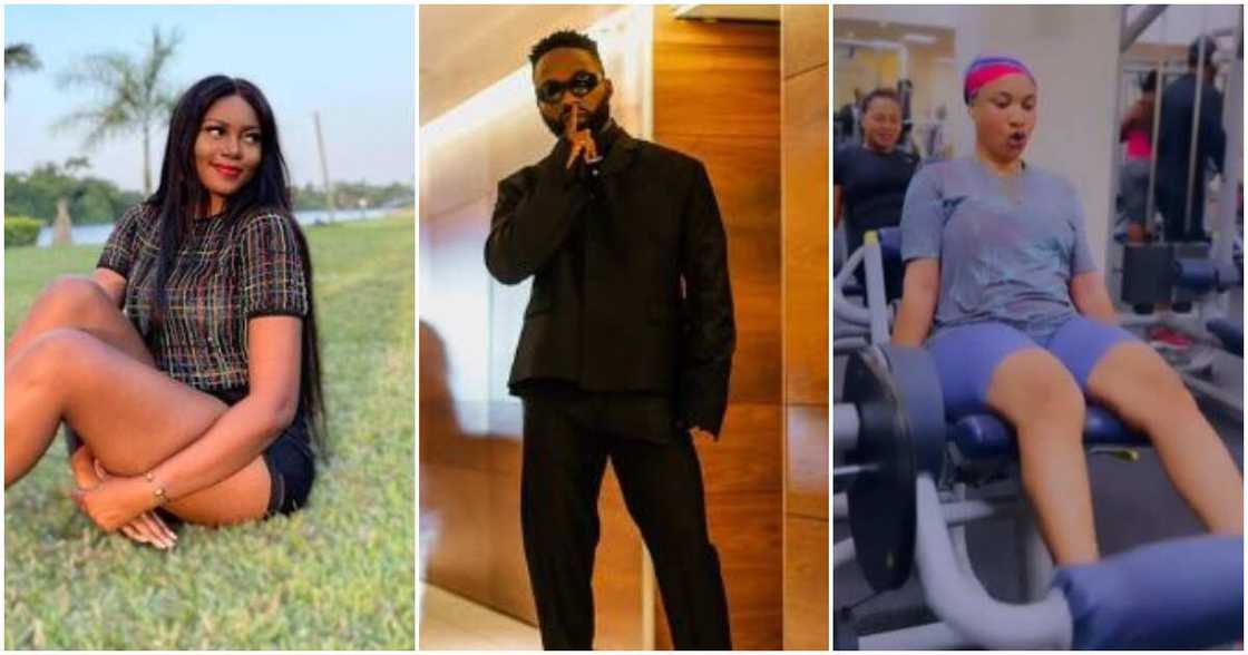 Ghanaian actress Yvonne Nelosn with Nigerian stars, Iyanya and Tonto Dikeh