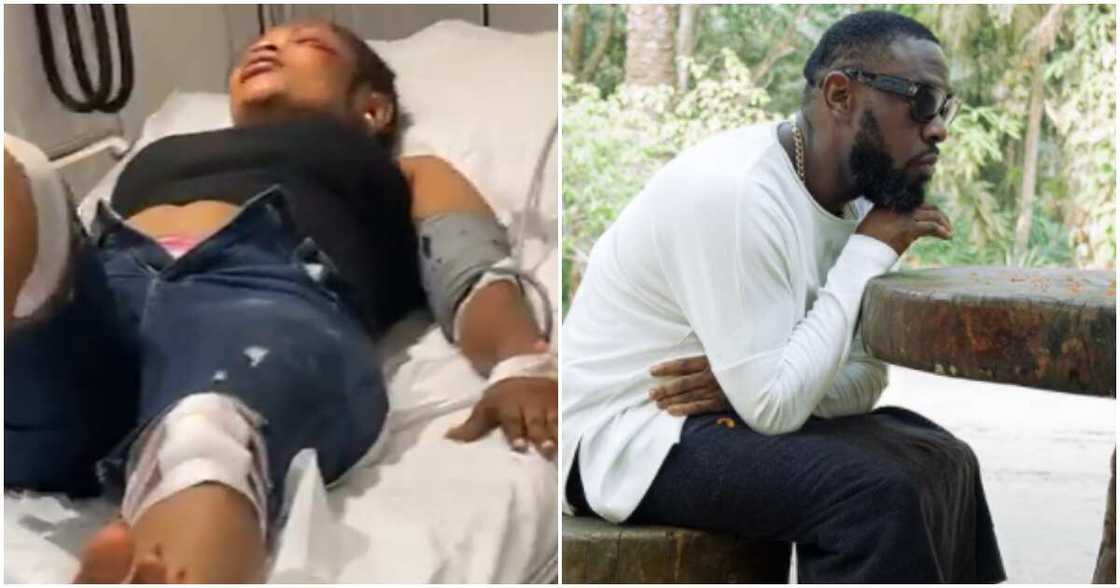 Timaya allegedly hits lady with his car Timaya allegedly hits lady with his car