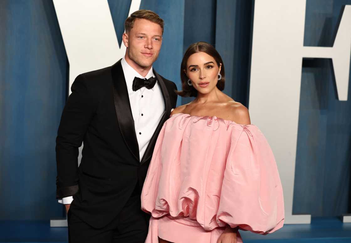Christian McCaffrey and Olivia Culpo at Wallis Annenberg Centre for the Performing Arts in Beverly Hills, California Christian McCaffrey and Olivia Culpo at Wallis Annenberg Centre for the Performing Arts in Beverly Hills, California