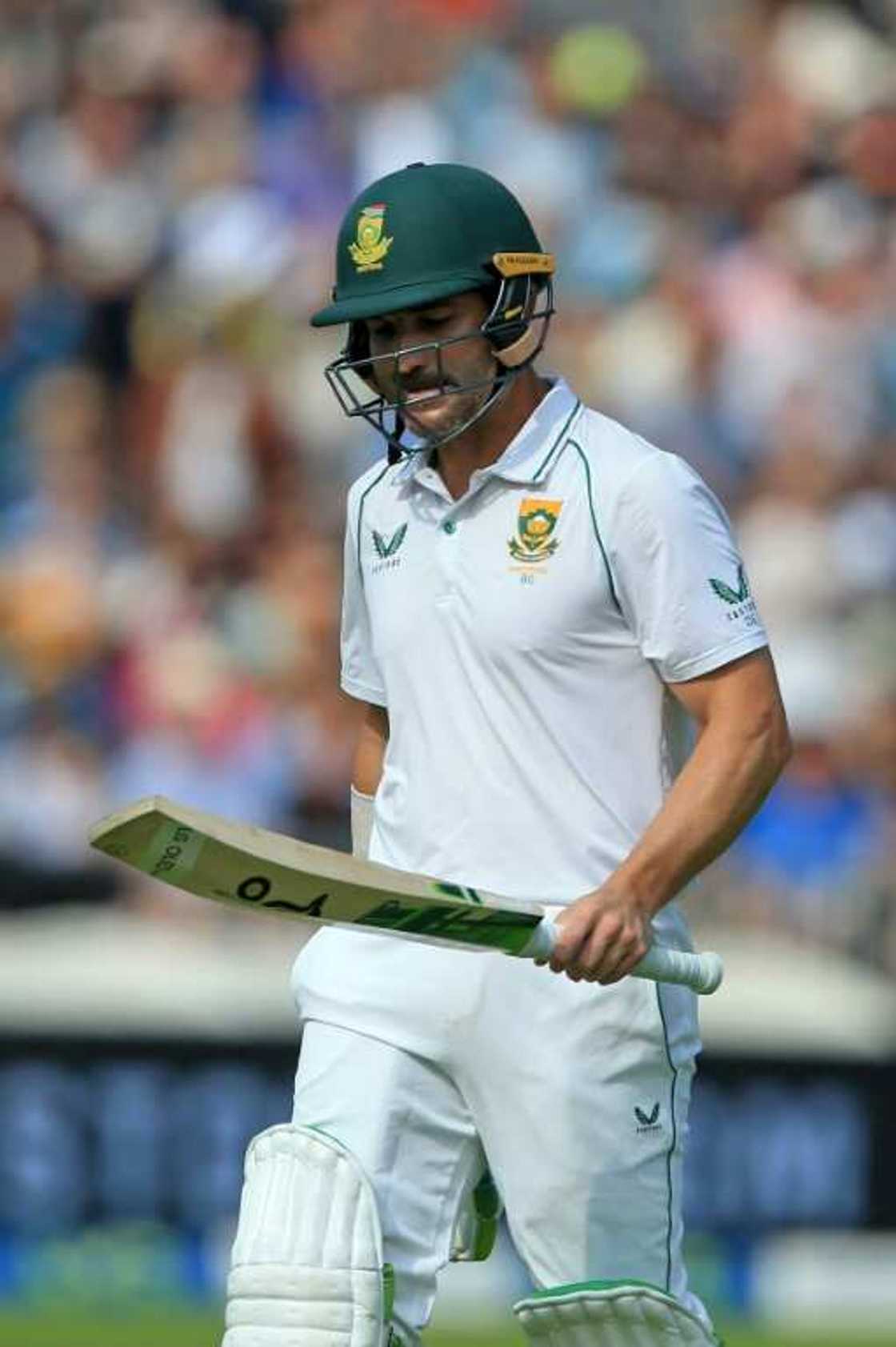 South Africa captain Dean Elgar was out for just 11 in the second innings of the second Test against England at Old Trafford South Africa captain Dean Elgar was out for just 11 in the second innings of the second Test against England at Old Trafford