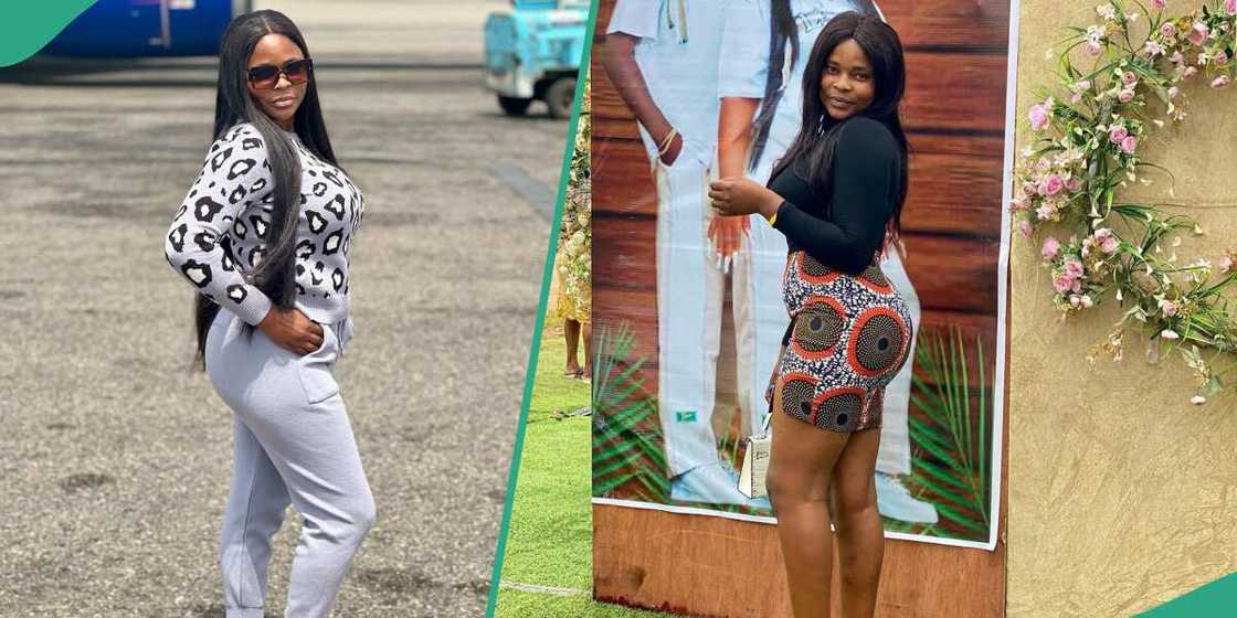 Lady trends over her outfit for her child's dedication Lady trends over her outfit for her child's dedication