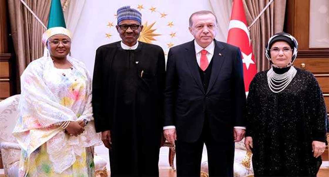 Buhari ya karba bakuncin shugaban kasar Turkiyya, Erdogan da matarsa