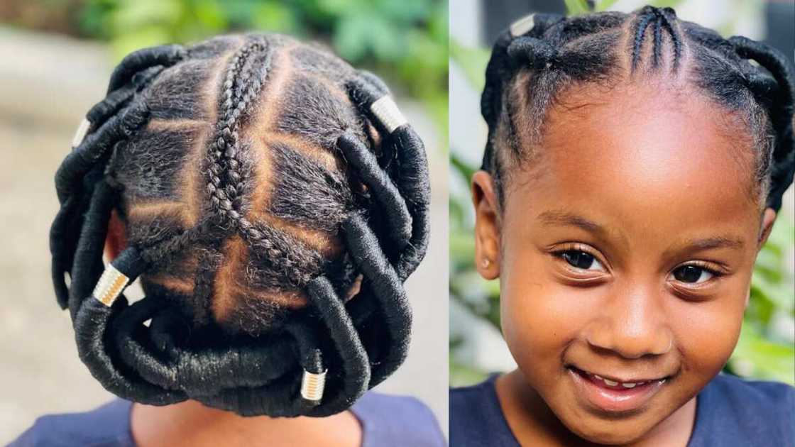 Simple Brazilian wool hairstyles for kids