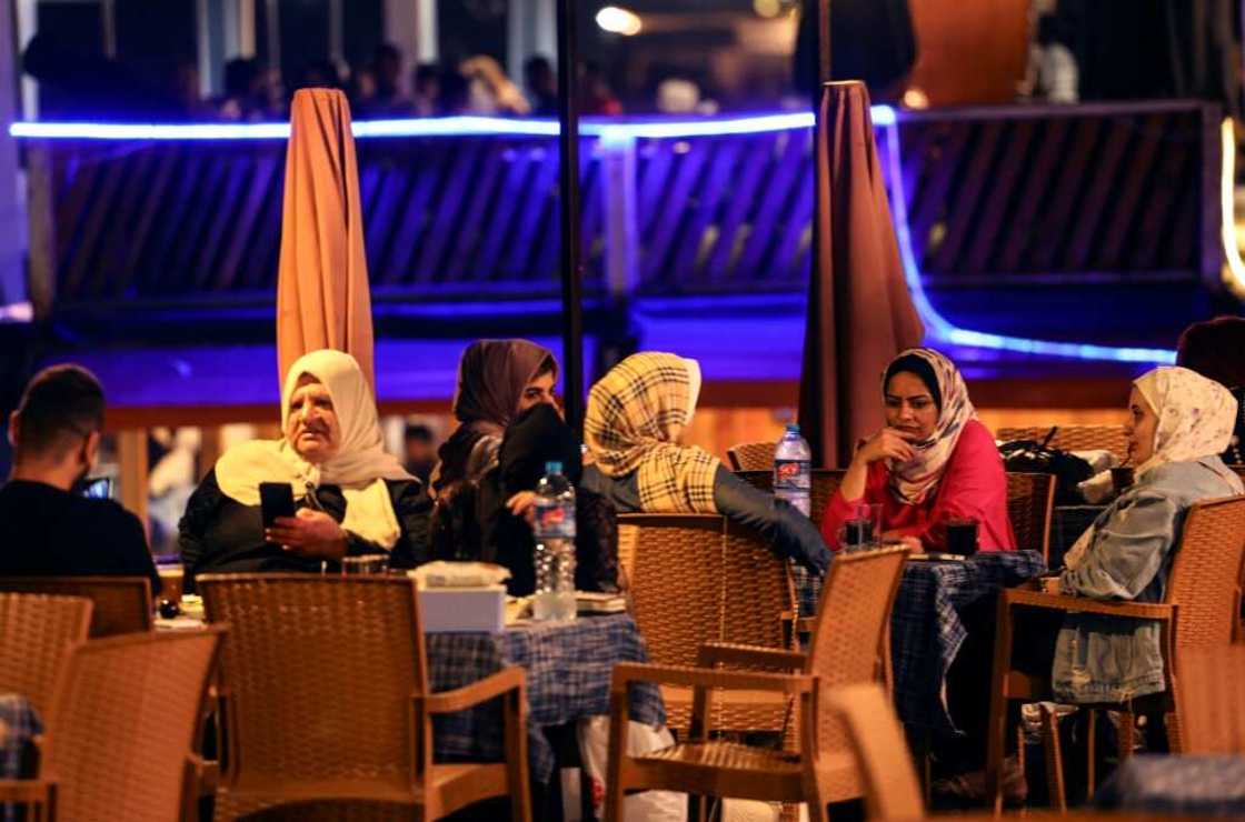 Some women in Gaza say their nightly trips are a way of coping with the impact of repeated wars between Palestinian militants and Israel Some women in Gaza say their nightly trips are a way of coping with the impact of repeated wars between Palestinian militants and Israel