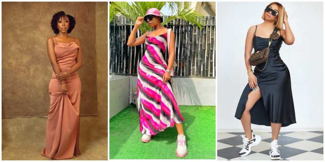 Celebrities in slip dresses. Celebrities in slip dresses.