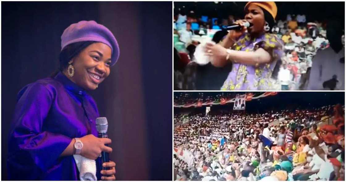 Video trends as Mercy Chinwo performs at PDP rally. Video trends as Mercy Chinwo performs at PDP rally.