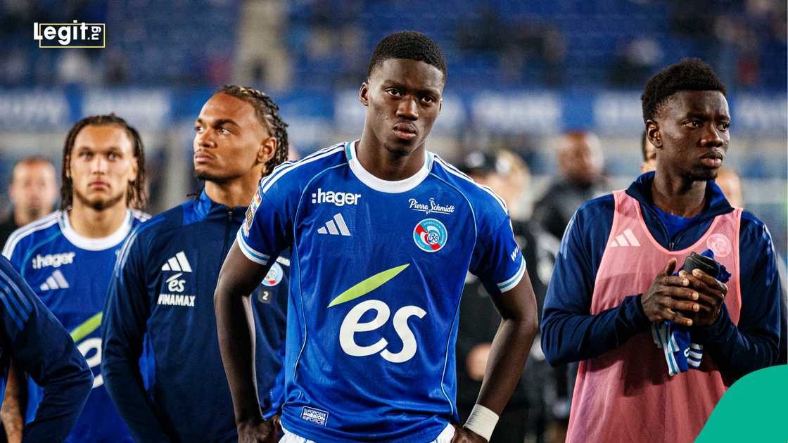 Mamadou Sarr, Ligue 1, Strasbourg, France, Le Havre. Mamadou Sarr, Ligue 1, Strasbourg, France, Le Havre.