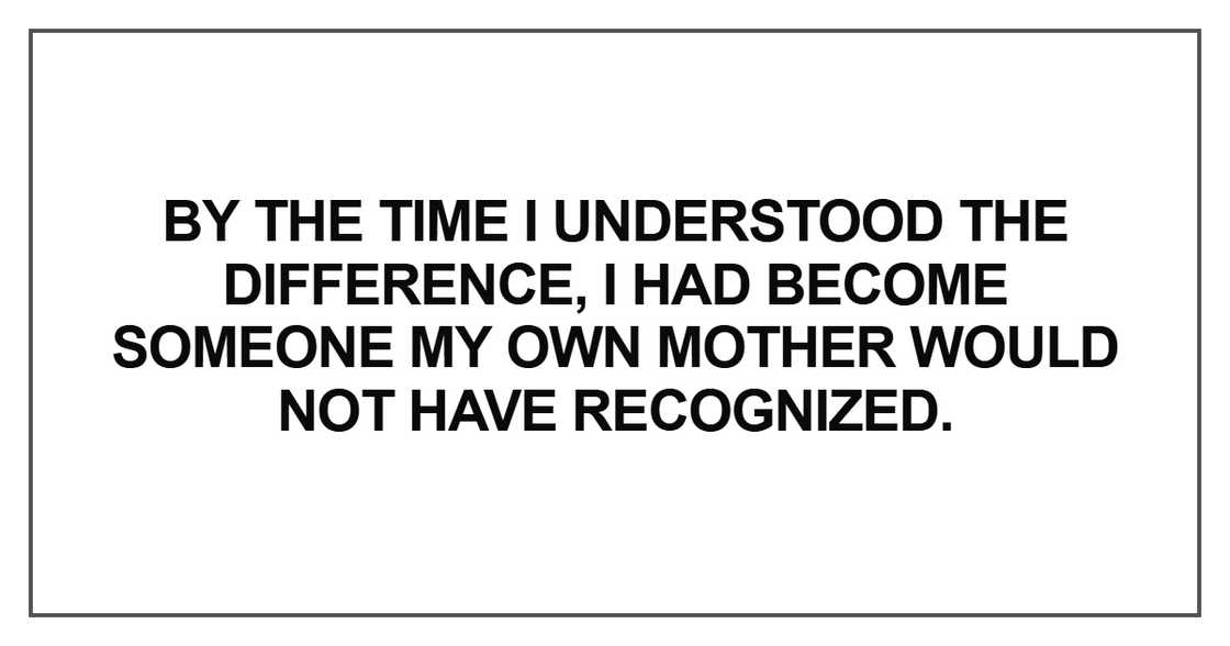By the time I understood the difference By the time I understood the difference