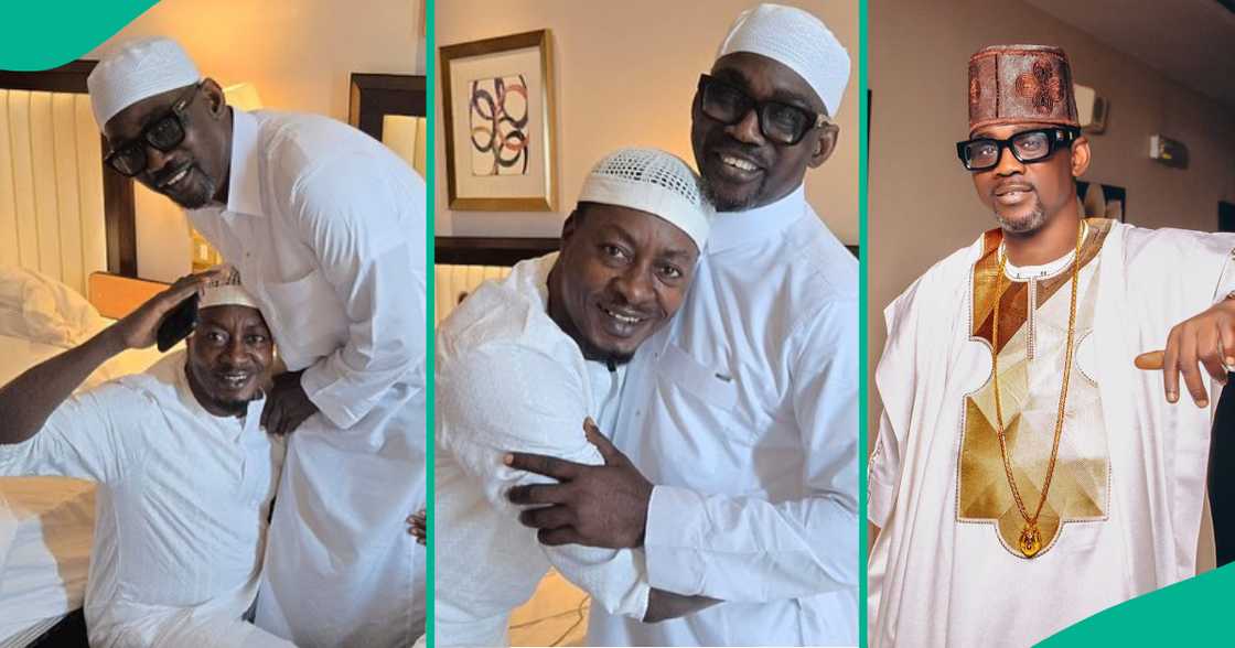 Taye Currency and Pasuma reconcile in Mecca after repeatedly throwing subtle shades at each other. Taye Currency and Pasuma reconcile in Mecca after repeatedly throwing subtle shades at each other.