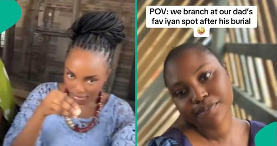 Siblings storm their late father's favourite pounded yam spot, enjoy mouthwatering meal. Siblings storm their late father's favourite pounded yam spot, enjoy mouthwatering meal.